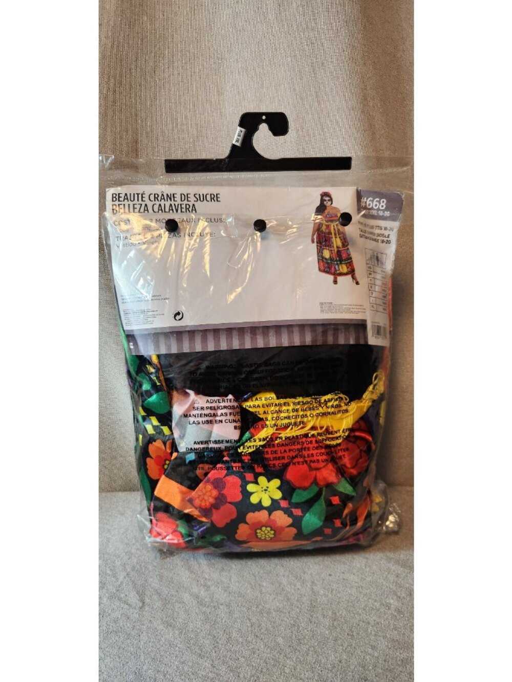 Day Of The Dead Sugar Skull Beauty Floral Multi-Color Dress XXLARGE 18 - 20 NEW - Picture 5 of 5